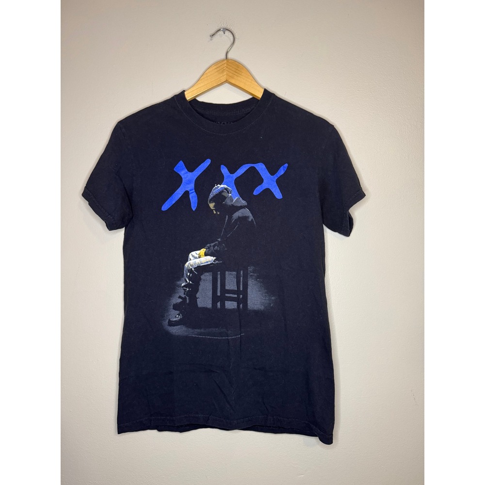 XXXTentacion Graphic‎ T-Shirt Mens Small Black Blue Logo Rap Hip Hop Tee SM